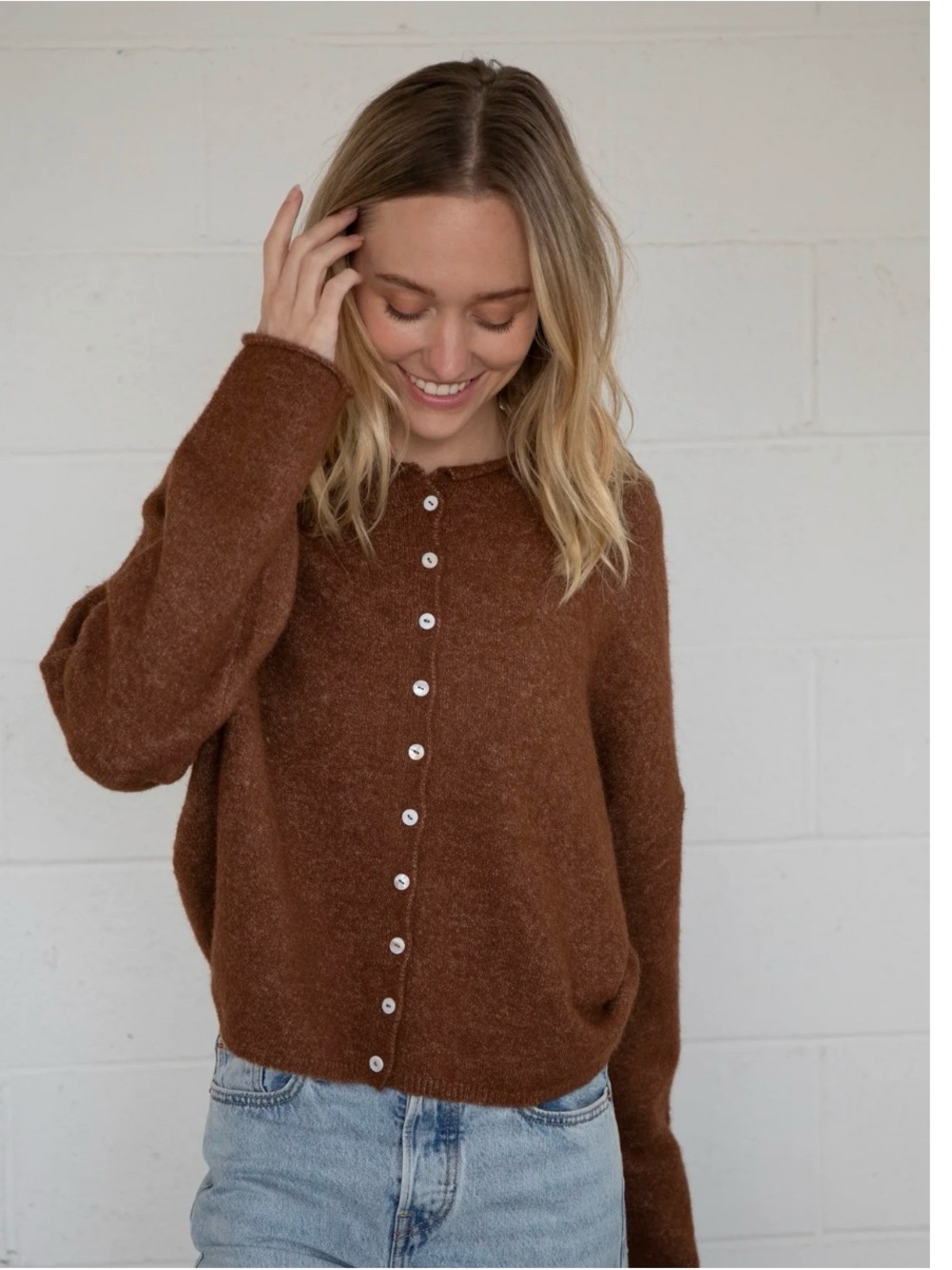 Brown Piper Cardigan